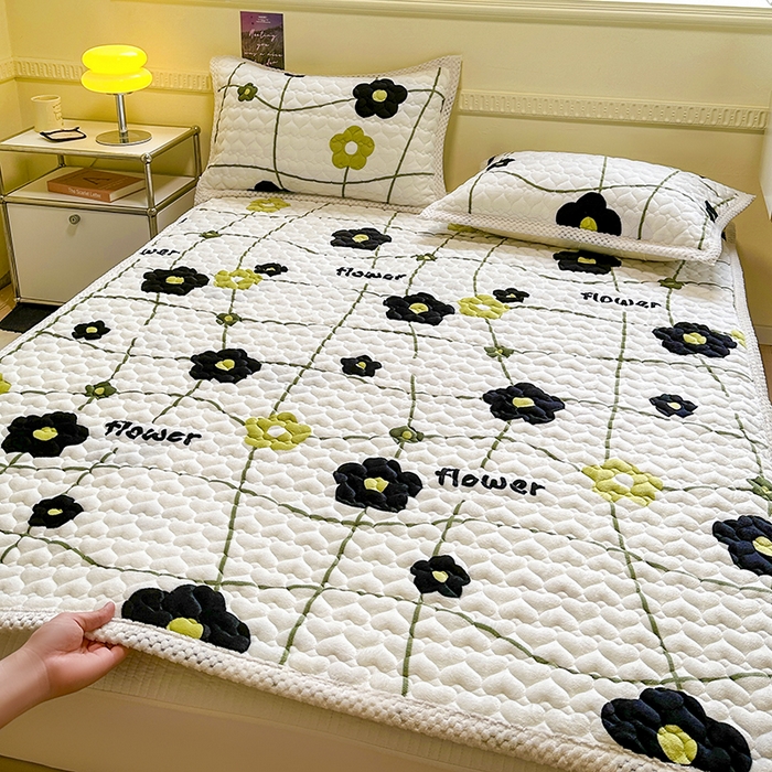 （总）宜代光年 2025新款牛奶绒夹棉床垫床盖