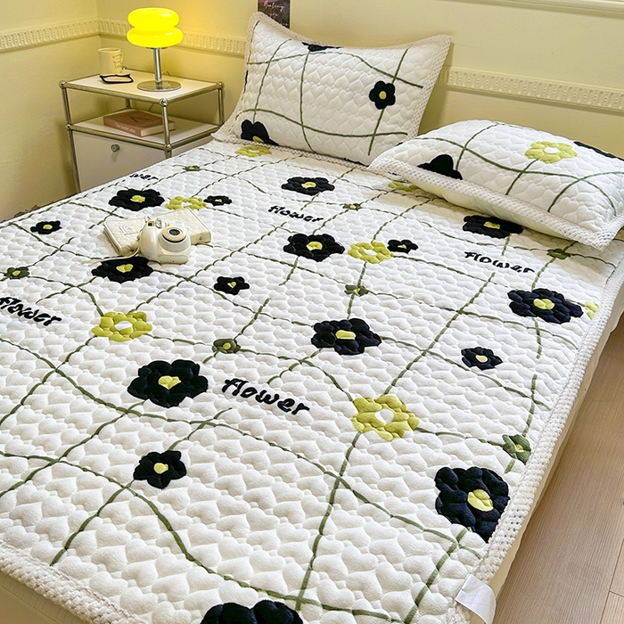 91家纺网 家纺一手货源 找家纺 （总）宜代光年 2025新款牛奶绒夹棉床垫床盖