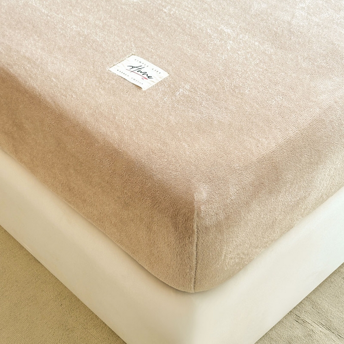 91家纺网 家纺一手货源 找家纺 贝扬思家纺 2025新款牛奶绒纯色单床笠-home系列 Home-土咖