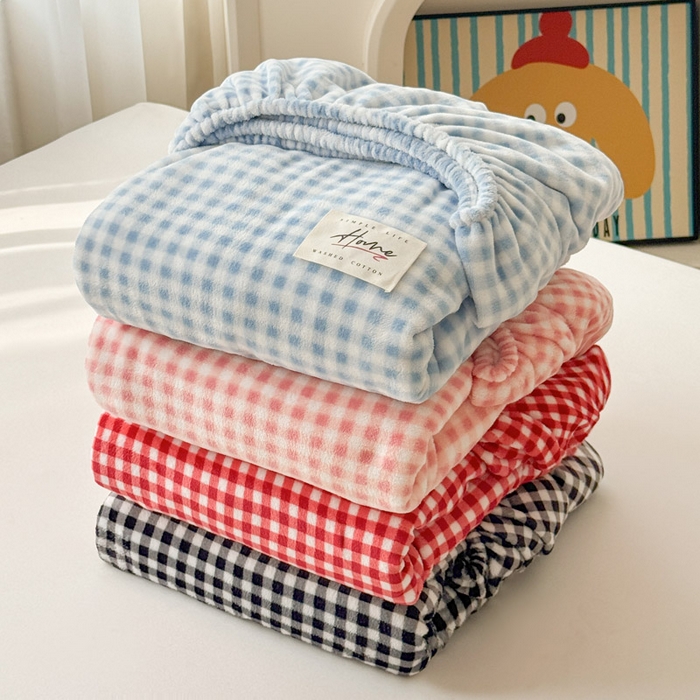 91家纺网 家纺一手货源 找家纺 贝扬思家纺 2025新款牛奶绒纯色单床笠-home系列 组合