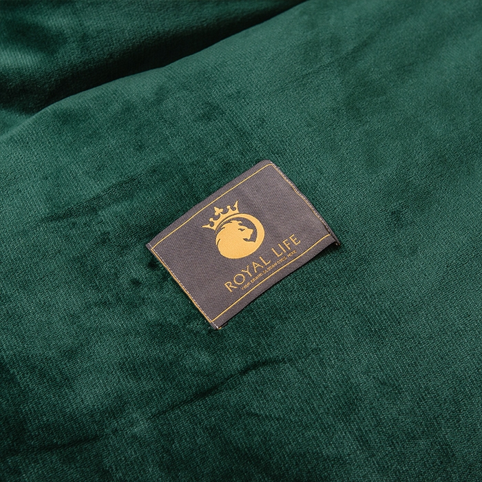 91家纺网 家纺一手货源 找家纺 宜代光年 2025新款加厚保暖纯色牛奶绒黑金四件套系列 玛瑙绿