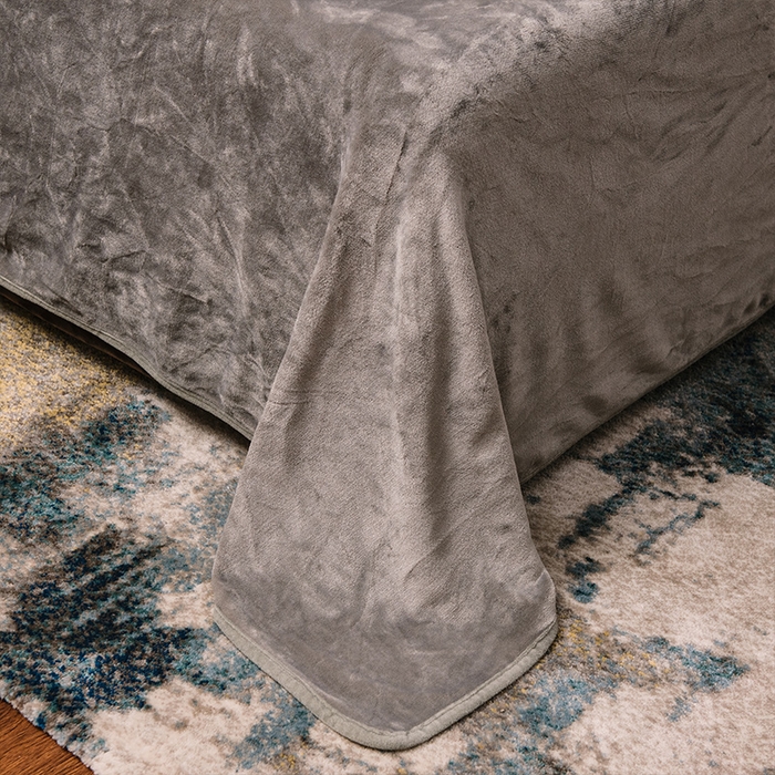 91家纺网 家纺一手货源 找家纺 宜代光年 2025新款加厚保暖纯色牛奶绒黑金四件套系列 绅士