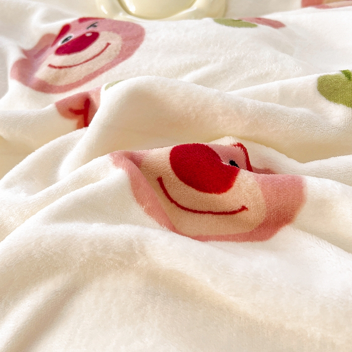 91家纺网 家纺一手货源 找家纺 宜代光年 2025新款雕花印花暖羊绒系列四件套 暖羊绒-花朵熊