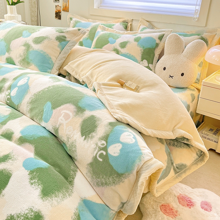 91家纺网 家纺一手货源 找家纺 宜代光年 2025新款雕花印花暖羊绒系列四件套 暖羊绒-浪漫的爱