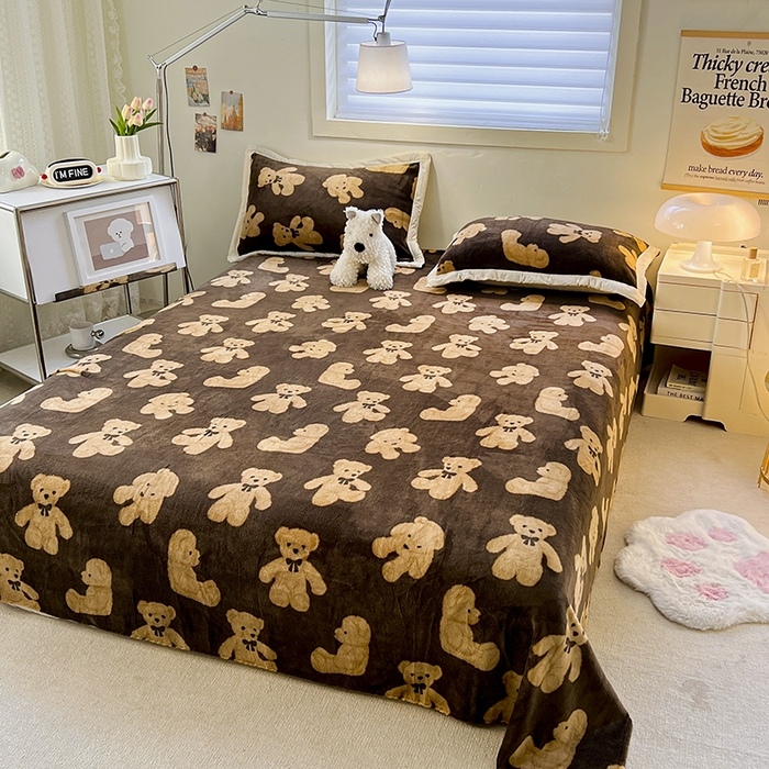 91家纺网 家纺一手货源 找家纺 宜代光年 2025新款雕花印花暖羊绒系列四件套 暖羊绒-吉米咖