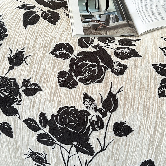 91家纺网 家纺一手货源 找家纺 柏薇 2025新款兔毛宽包边立体雕花牛奶绒四件套 梦花坞