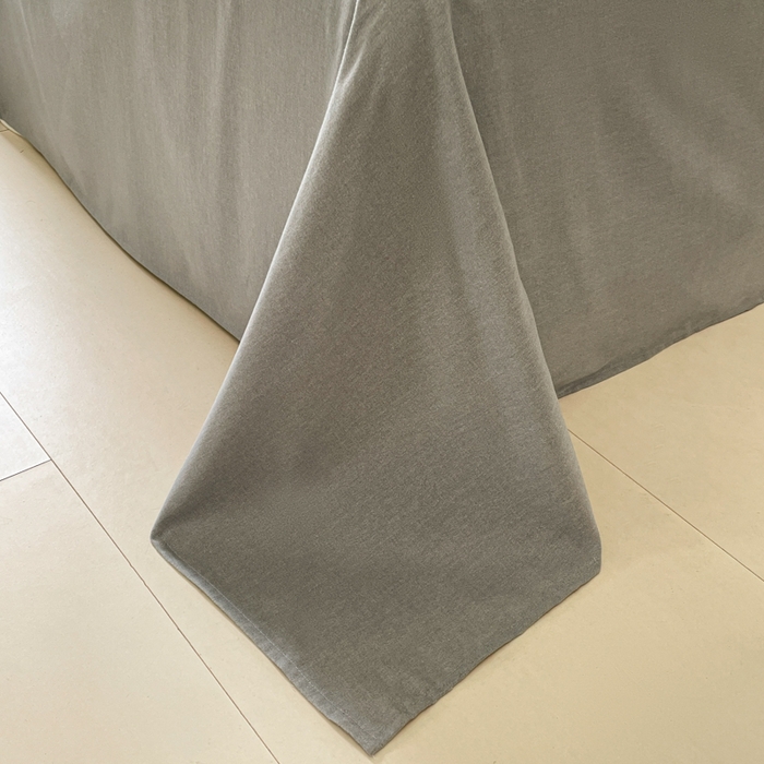 91家纺网 家纺一手货源 找家纺 仔仔熊 2025新款磨毛四件套系列 雅灰格纹