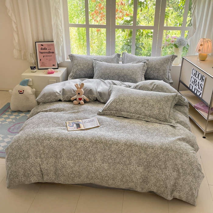 91家纺网 家纺一手货源 找家纺 仔仔熊 2025新款磨毛四件套系列 暮云星蕊