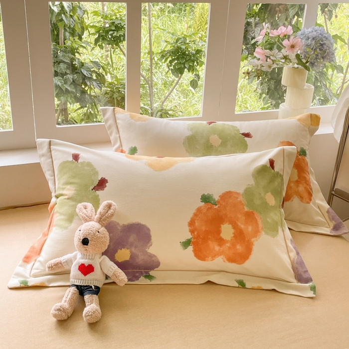 91家纺网 家纺一手货源 找家纺 仔仔熊 2025新款磨毛四件套系列 春涧