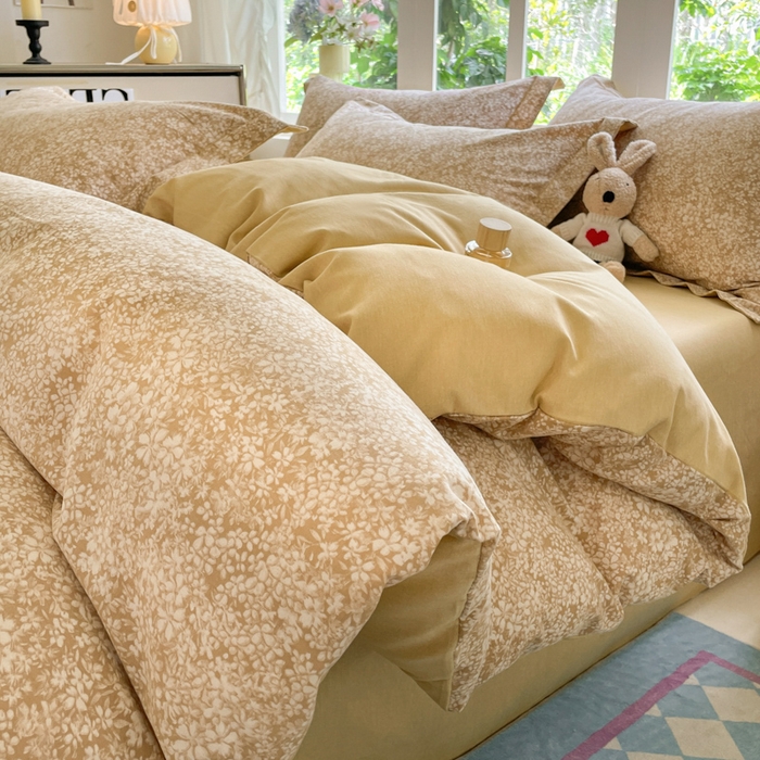 仔仔熊 2025新款磨毛四件套系列 晨光蜜蕊