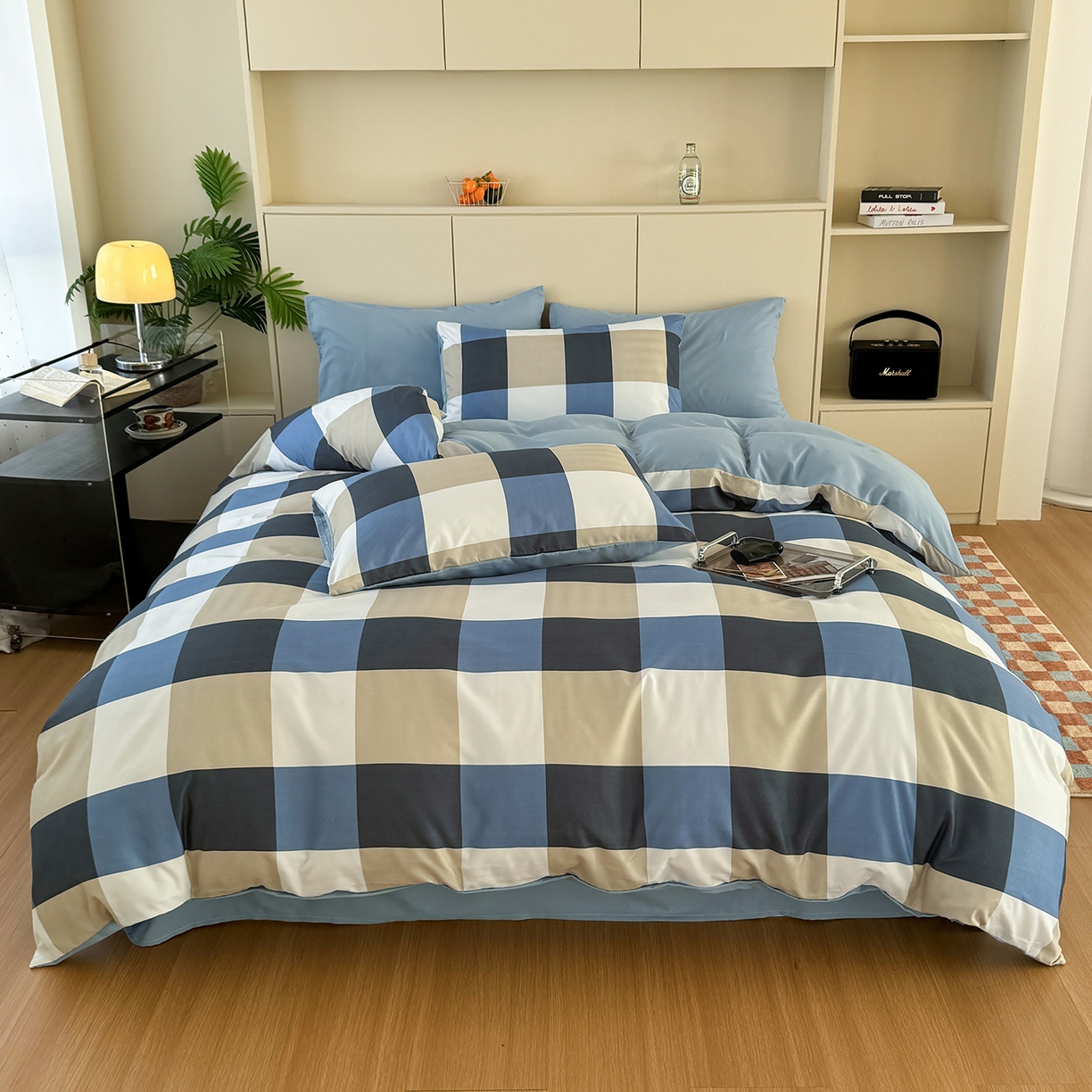 91家纺网 家纺一手货源 找家纺 （总）十一家居 2025年秋冬新款A类亲肤云朵水洗棉无印风四件套-叙境系列