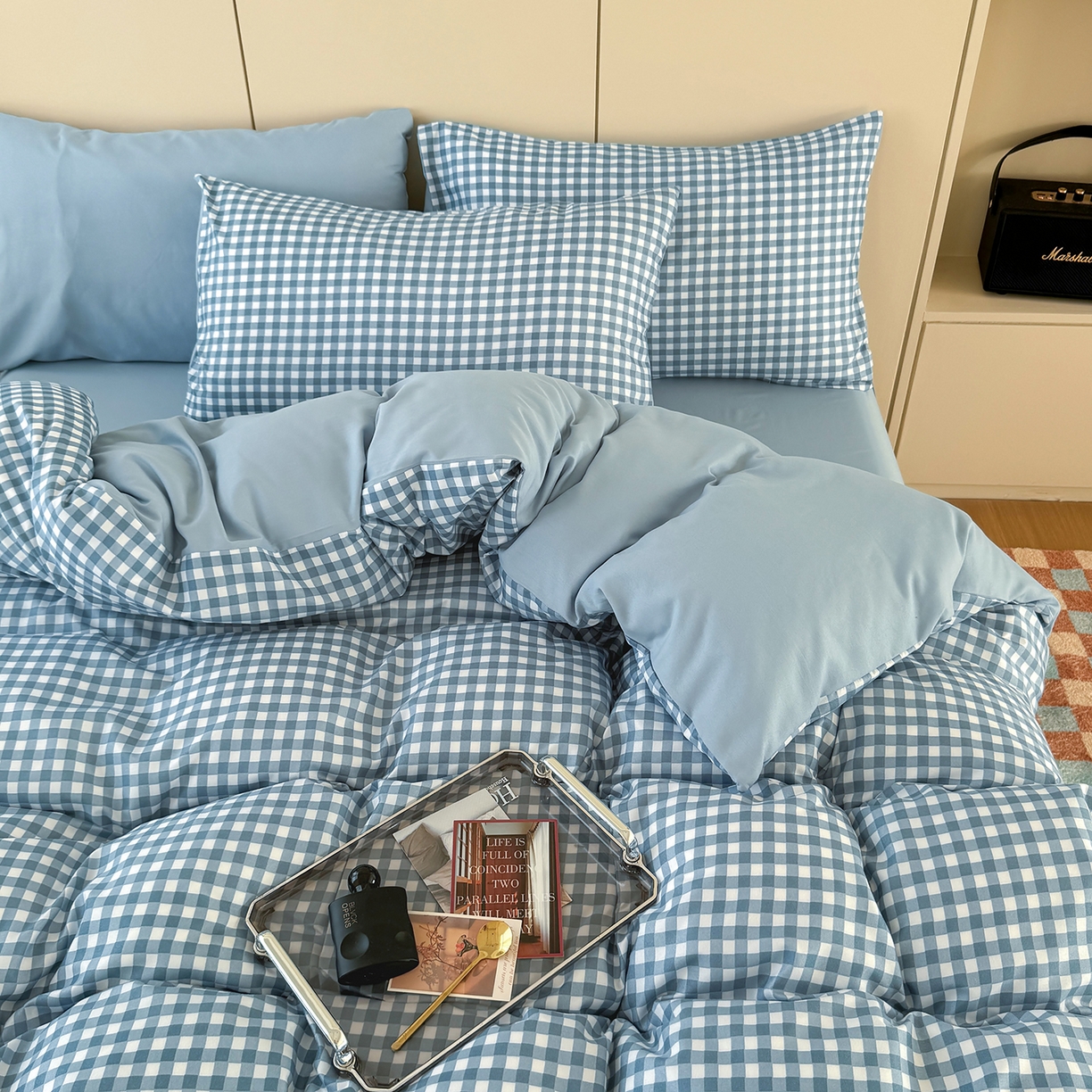 91家纺网 家纺一手货源 找家纺 （总）十一家居 2025年秋冬新款A类亲肤云朵水洗棉无印风四件套-叙境系列