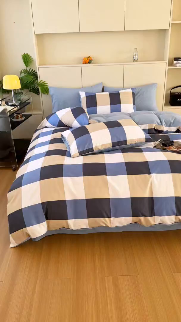 91家纺网 家纺一手货源 找家纺 （总）十一家居 2025年秋冬新款A类亲肤云朵水洗棉无印风四件套-叙境系列