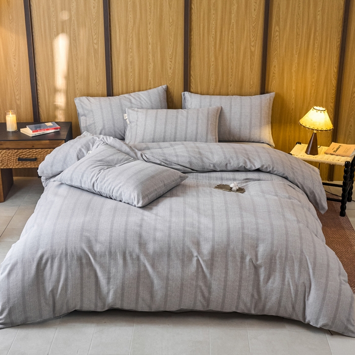 91家纺网 家纺一手货源 找家纺 （总）春皖家纺 2025新款全棉原棉磨毛色织水洗四件套回暖系列-风格二