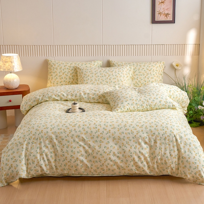 91家纺网 家纺一手货源 找家纺 （总）春皖家纺 2025新款全棉原棉磨毛色织水洗四件套回暖系列-风格二