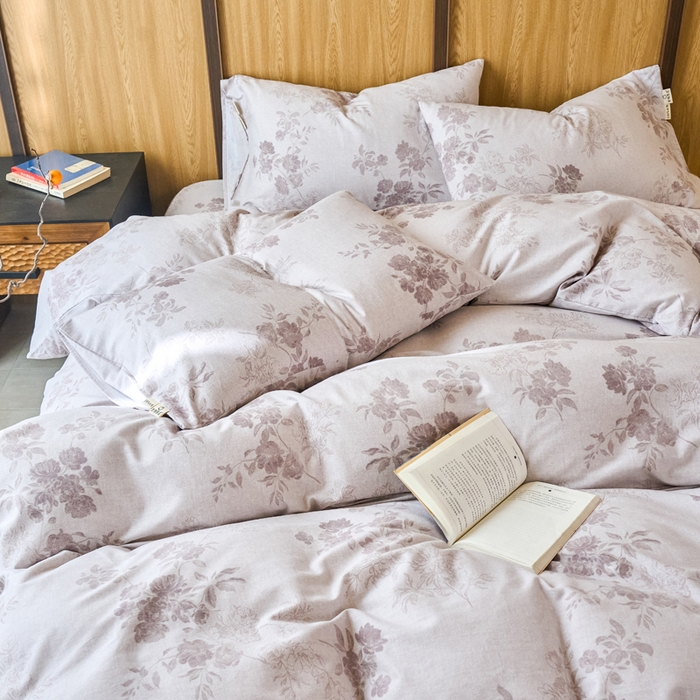 91家纺网 家纺一手货源 找家纺 春皖家纺 2025新款全棉原棉磨毛色织水洗四件套回暖系列-风格二 花庭悦舞