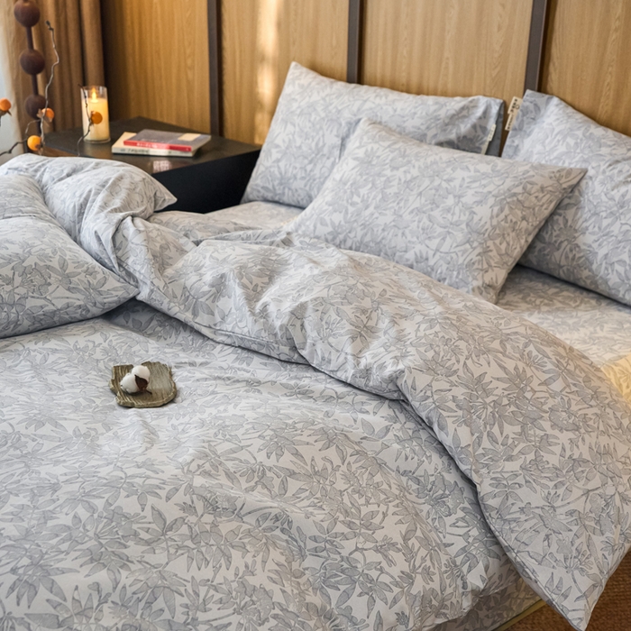 91家纺网 家纺一手货源 找家纺 春皖家纺 2025新款全棉原棉磨毛色织水洗四件套回暖系列-风格二 恋影春天