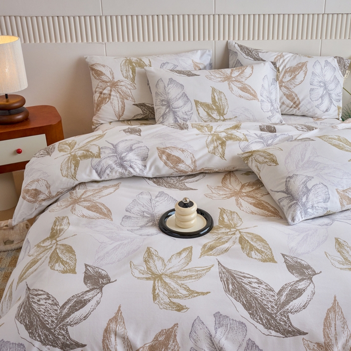 91家纺网 家纺一手货源 找家纺 春皖家纺 2025新款全棉原棉磨毛色织水洗四件套回暖系列-风格二 留香