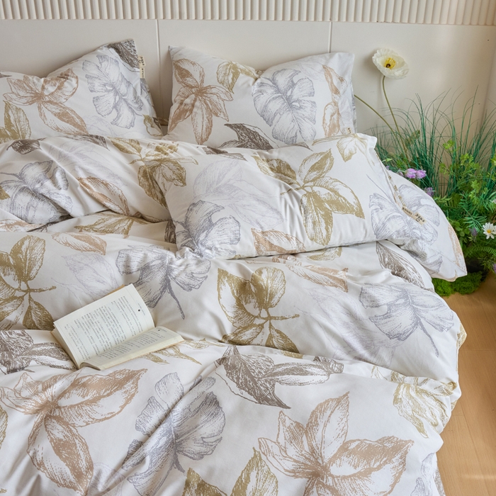 91家纺网 家纺一手货源 找家纺 春皖家纺 2025新款全棉原棉磨毛色织水洗四件套回暖系列-风格二 留香