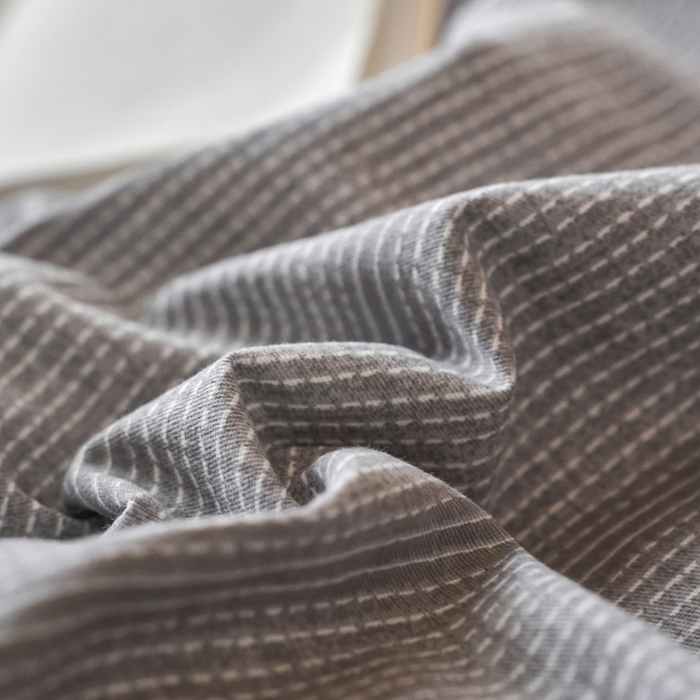 91家纺网 家纺一手货源 找家纺 春皖家纺 2025新款全棉原棉磨毛色织水洗四件套回暖系列-风格二 暮山灰