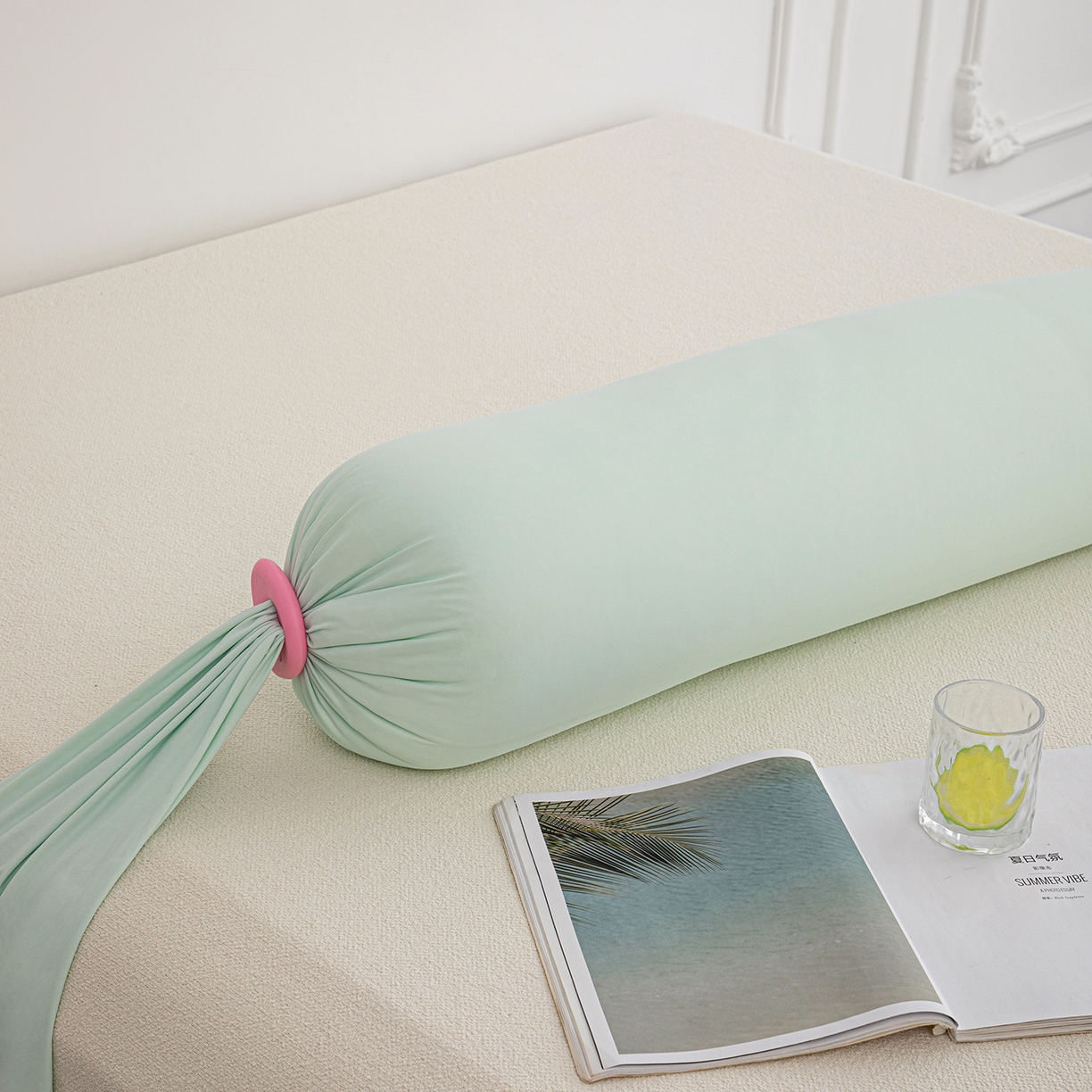 91家纺网 家纺一手货源 找家纺 沐沐家纺 2026新款四季纯色解压抱抱枕 绿色