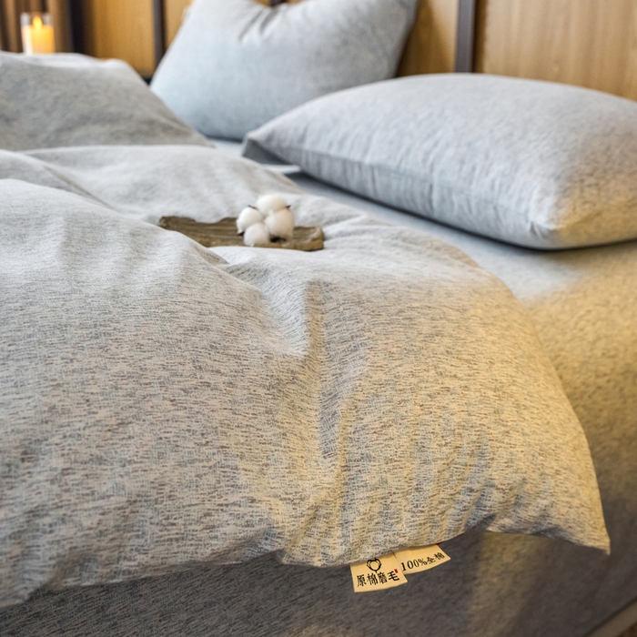 91家纺网 家纺一手货源 找家纺 春皖家纺 2025新款全棉原棉磨毛色织水洗四件套回暖系列-风格二 幸福里