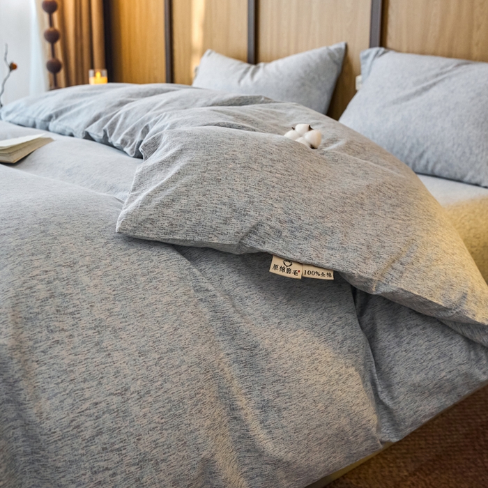 91家纺网 家纺一手货源 找家纺 春皖家纺 2025新款全棉原棉磨毛色织水洗四件套回暖系列-风格二 幸福里