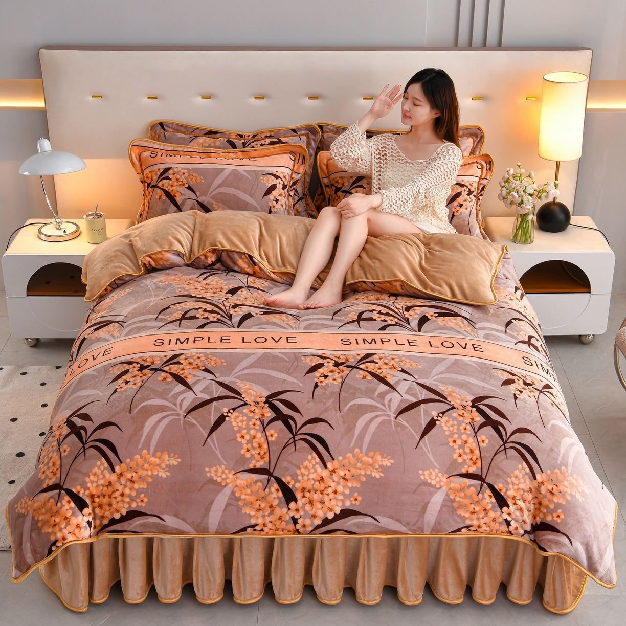 91家纺网 家纺一手货源 找家纺 （总）缘莉娜家纺 2025高克重8斤牛奶绒四件套金貂绒法莱绒加厚保暖直播电商爆款