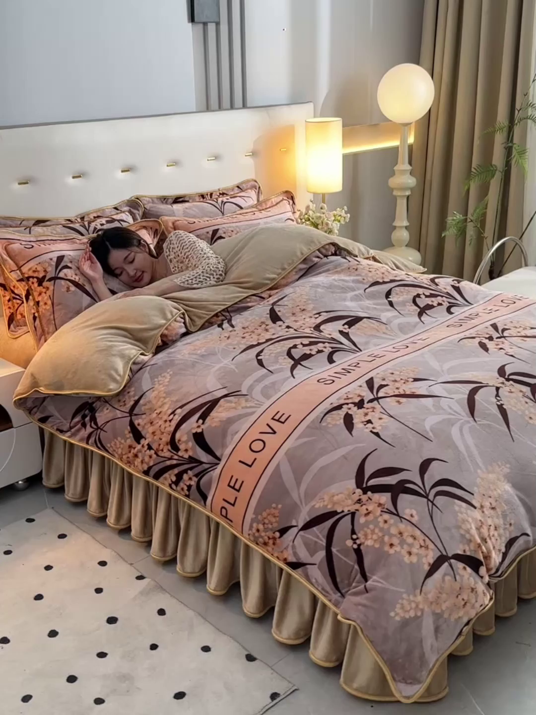 91家纺网 家纺一手货源 找家纺 （总）缘莉娜家纺 2025高克重8斤牛奶绒四件套金貂绒法莱绒加厚保暖直播电商爆款