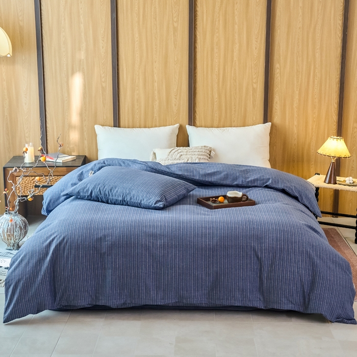 91家纺网 家纺一手货源 找家纺 （总）春皖家纺 2025新款全棉原棉磨毛色织水洗单被套回暖系列-风格二