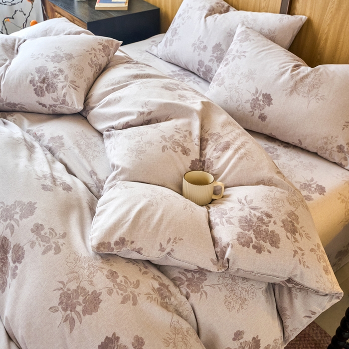 91家纺网 家纺一手货源 找家纺 （总）春皖家纺 2025新款原棉磨毛四件套-风格一