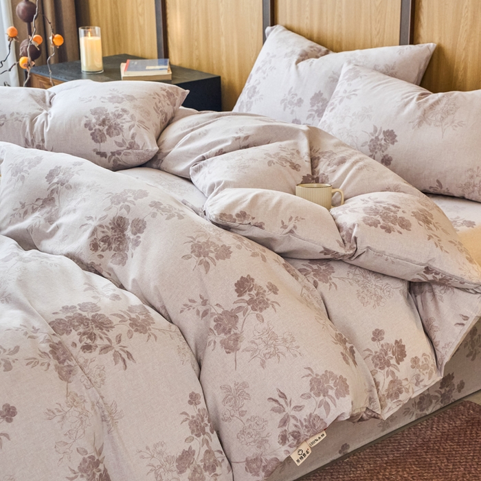 91家纺网 家纺一手货源 找家纺 （总）春皖家纺 2025新款原棉磨毛四件套-风格一