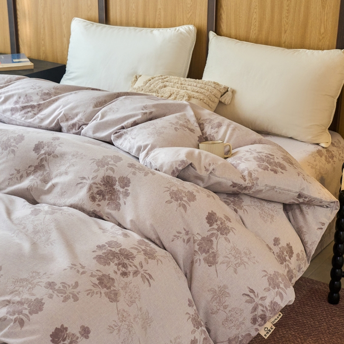 91家纺网 家纺一手货源 找家纺 春皖家纺 2025新款全棉原棉磨毛色织水洗单被套回暖系列-风格二 花庭悦舞