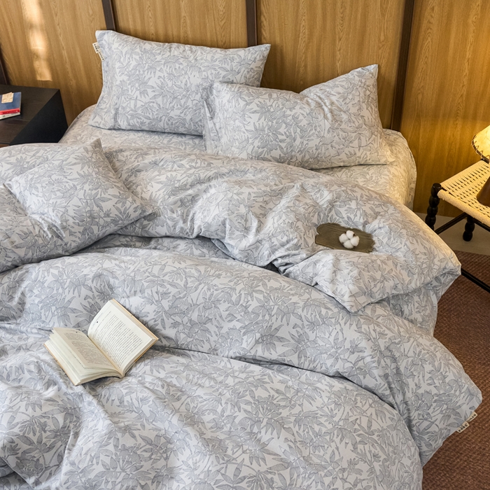 91家纺网 家纺一手货源 找家纺 春皖家纺 2025新款原棉磨毛四件套-风格一恋影春天