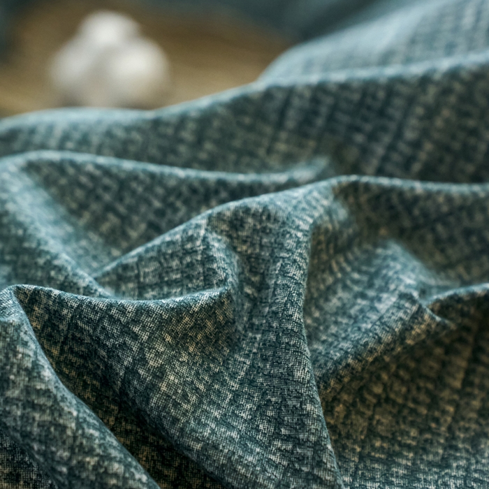 91家纺网 家纺一手货源 找家纺 春皖家纺 2025新款全棉原棉磨毛色织水洗单被套回暖系列-风格二 简森绿