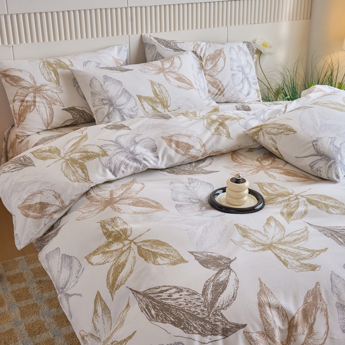 91家纺网 家纺一手货源 找家纺 春皖家纺 2025新款原棉磨毛四件套-风格一留香