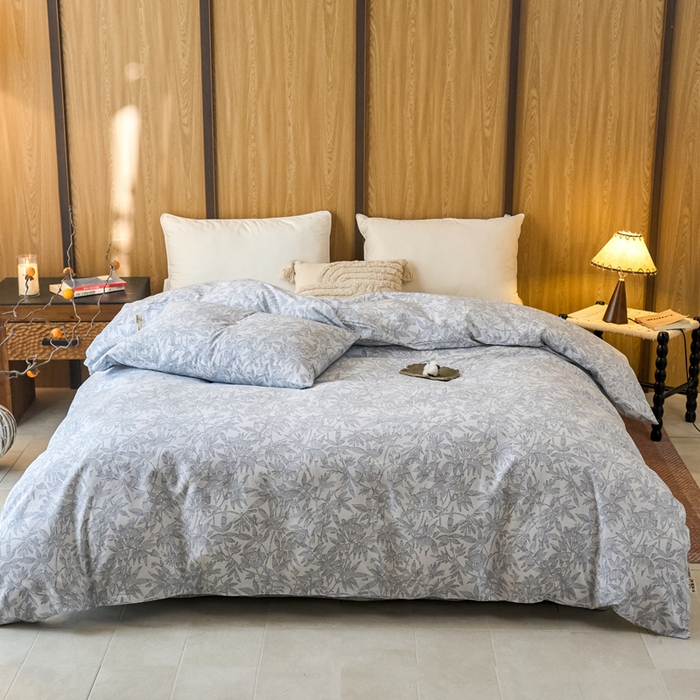 春皖家纺 2025新款全棉原棉磨毛色织水洗单被套回暖系列-风格二 恋影春天