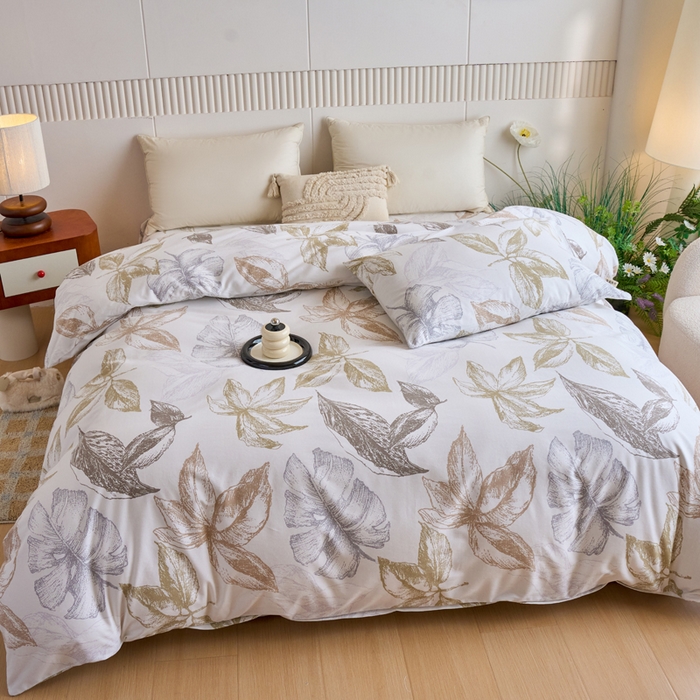 91家纺网 家纺一手货源 找家纺 春皖家纺 2025新款全棉原棉磨毛色织水洗单被套回暖系列-风格二 留香