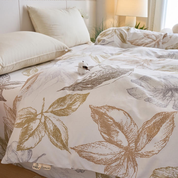 91家纺网 家纺一手货源 找家纺 春皖家纺 2025新款全棉原棉磨毛色织水洗单被套回暖系列-风格二 留香