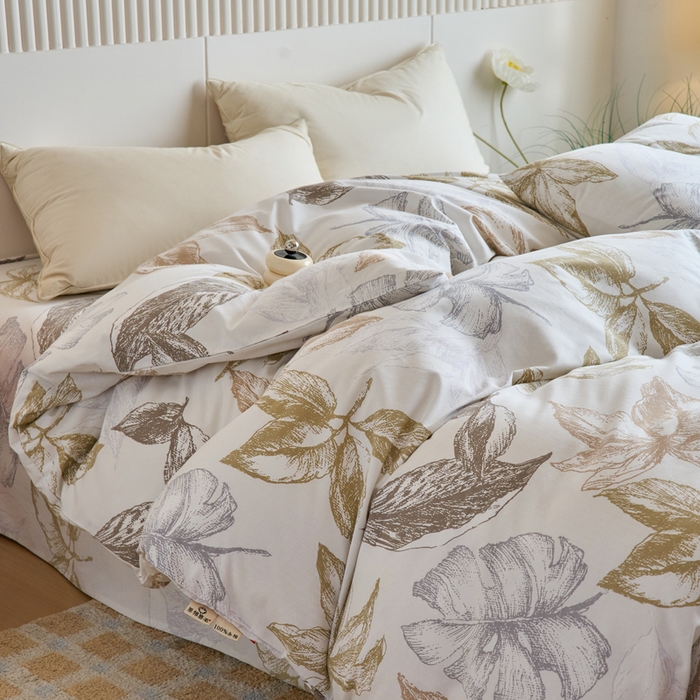 91家纺网 家纺一手货源 找家纺 春皖家纺 2025新款全棉原棉磨毛色织水洗单被套回暖系列-风格二 留香