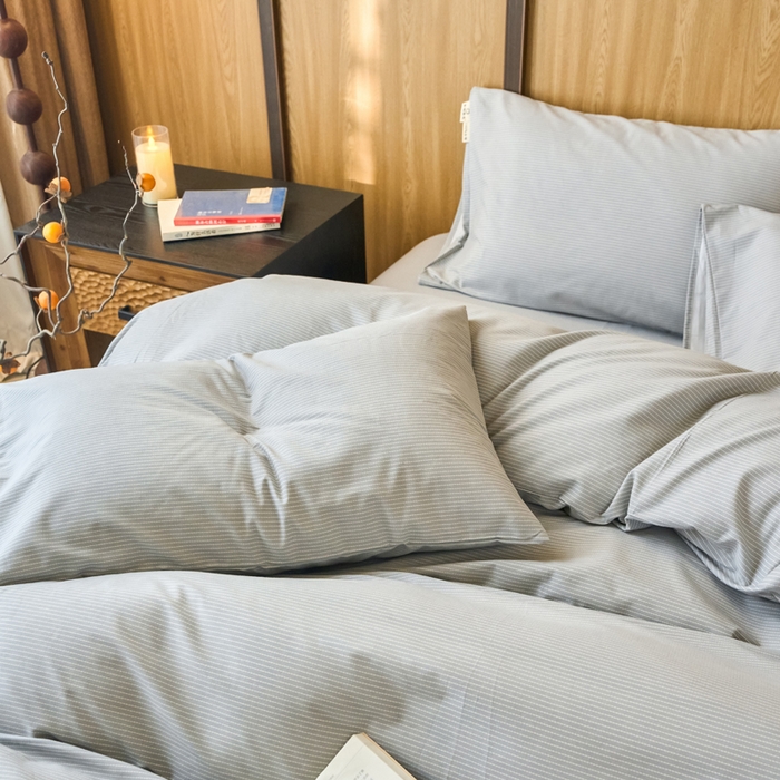 91家纺网 家纺一手货源 找家纺 春皖家纺 2025新款原棉磨毛四件套-风格一雾灰细语