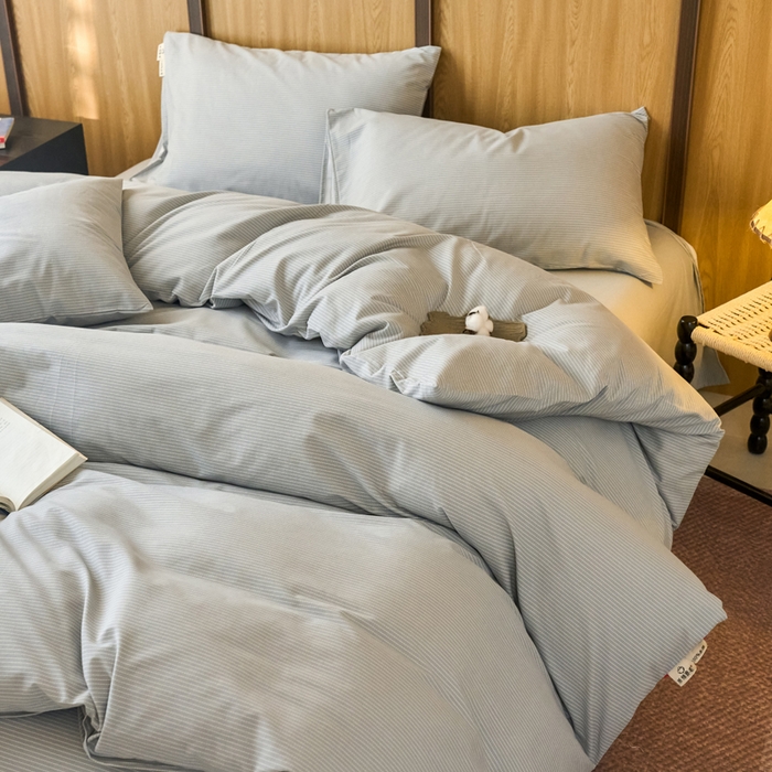 91家纺网 家纺一手货源 找家纺 春皖家纺 2025新款原棉磨毛四件套-风格一雾灰细语