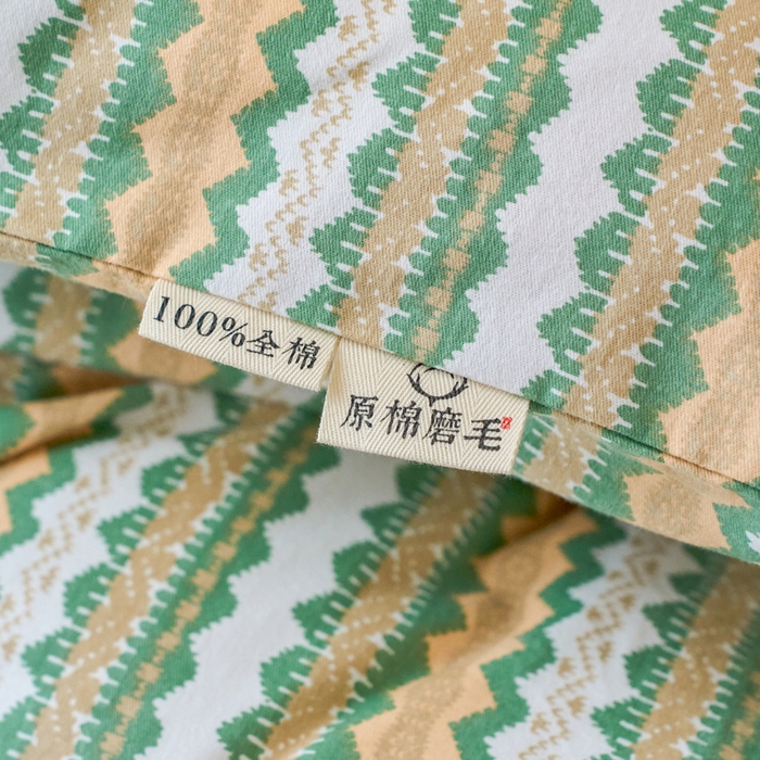 91家纺网 家纺一手货源 找家纺 春皖家纺 2025新款全棉原棉磨毛色织水洗单被套回暖系列-风格二 拿坡里