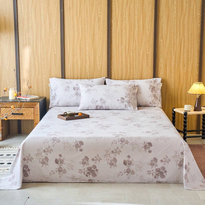 91家纺网 家纺一手货源 找家纺 （总）春皖家纺 2025新款原棉磨毛单床单 床单单件-风格一