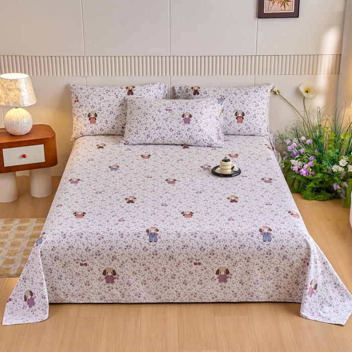 91家纺网 家纺一手货源 找家纺 （总）春皖家纺 2025新款原棉磨毛单床单 床单单件-风格一