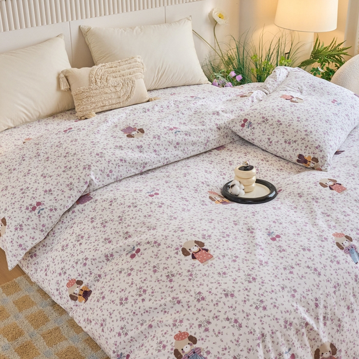 91家纺网 家纺一手货源 找家纺 春皖家纺 2025新款全棉原棉磨毛色织水洗单被套回暖系列-风格二 旺财