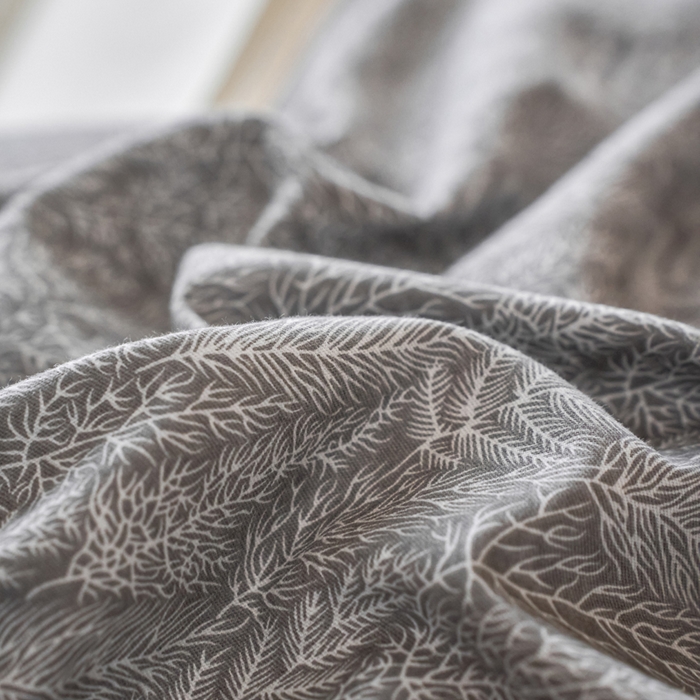 91家纺网 家纺一手货源 找家纺 春皖家纺 2025新款全棉原棉磨毛色织水洗单被套回暖系列-风格二 叶相思