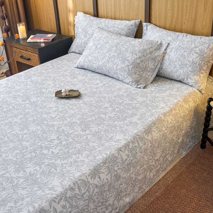 91家纺网 家纺一手货源 找家纺 春皖家纺 2025新款原棉磨毛单床单 床单单件-风格一恋影春天