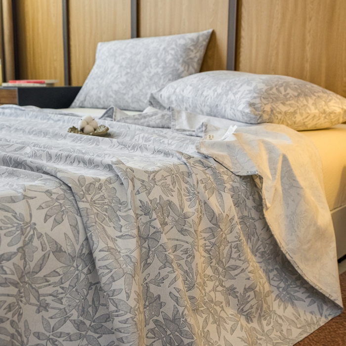 91家纺网 家纺一手货源 找家纺 春皖家纺 2025新款原棉磨毛单床单 床单单件-风格一恋影春天