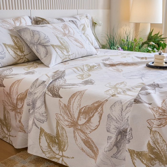 91家纺网 家纺一手货源 找家纺 春皖家纺 2025新款原棉磨毛单床单 床单单件-风格一留香